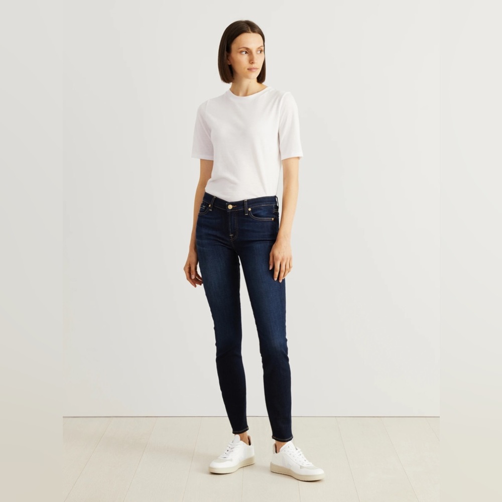 🌟HOST PICK 7 For All Mankind Dark Wash “The Skinny” Blue Jeans | Size 27